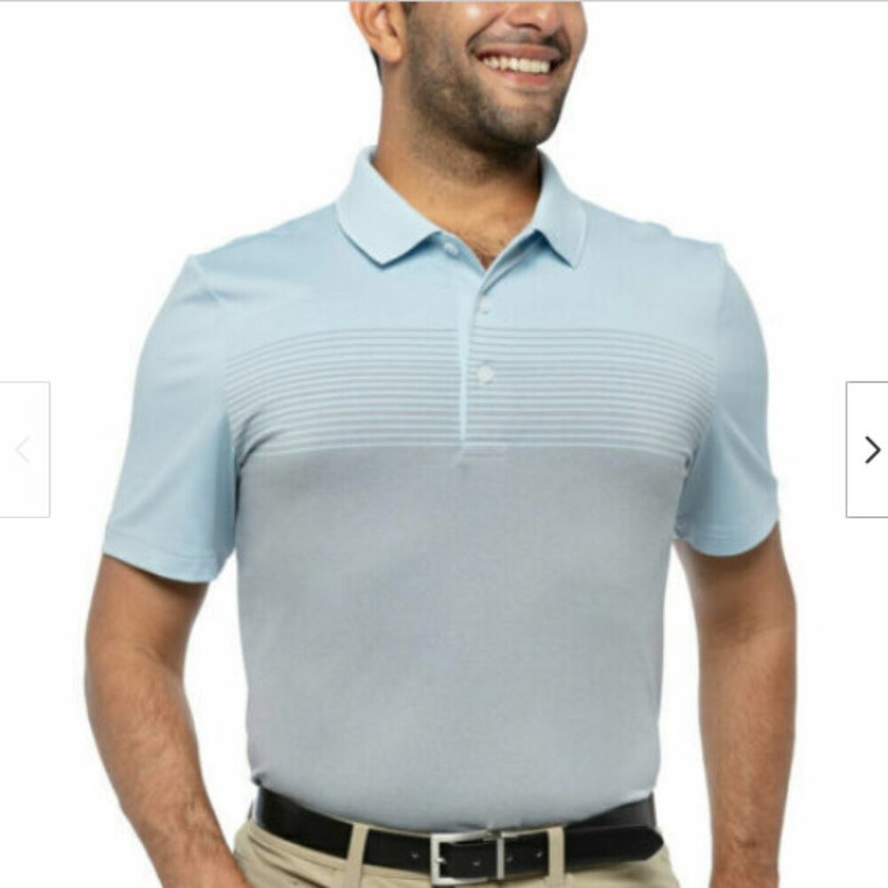 Kirkland Signature mens Performance Polo Shirt Short Sleeve (Light blue,Small) - Picture 1 of 2